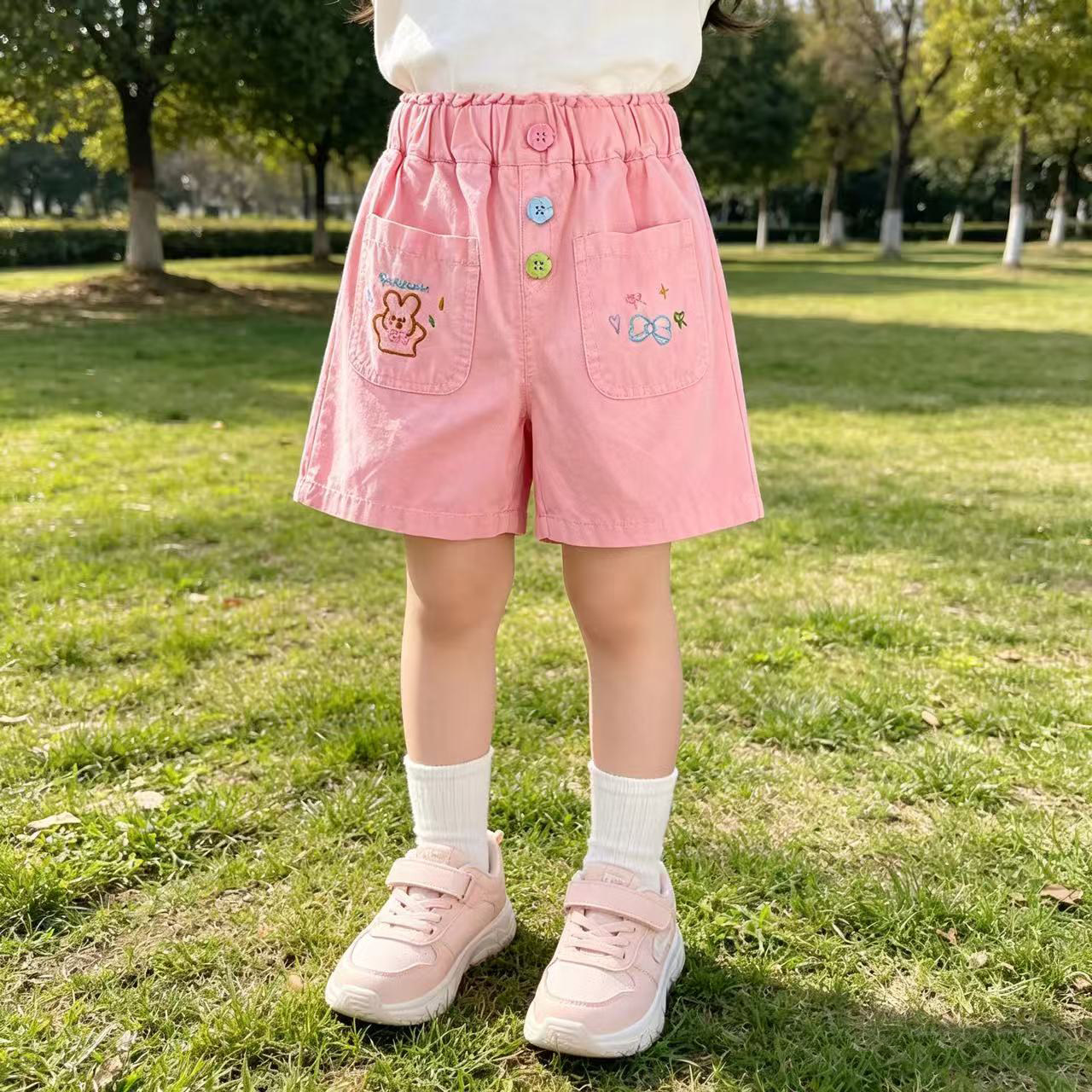 女童短裤夏季外穿薄款女宝宝韩版五分裤休闲百搭洋气女孩夏天裤子