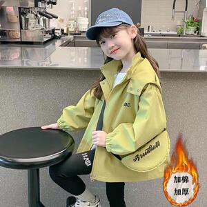 女童冬季夹棉加厚冲锋衣