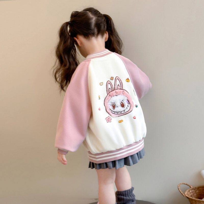 女童春秋洋气棒球服外套