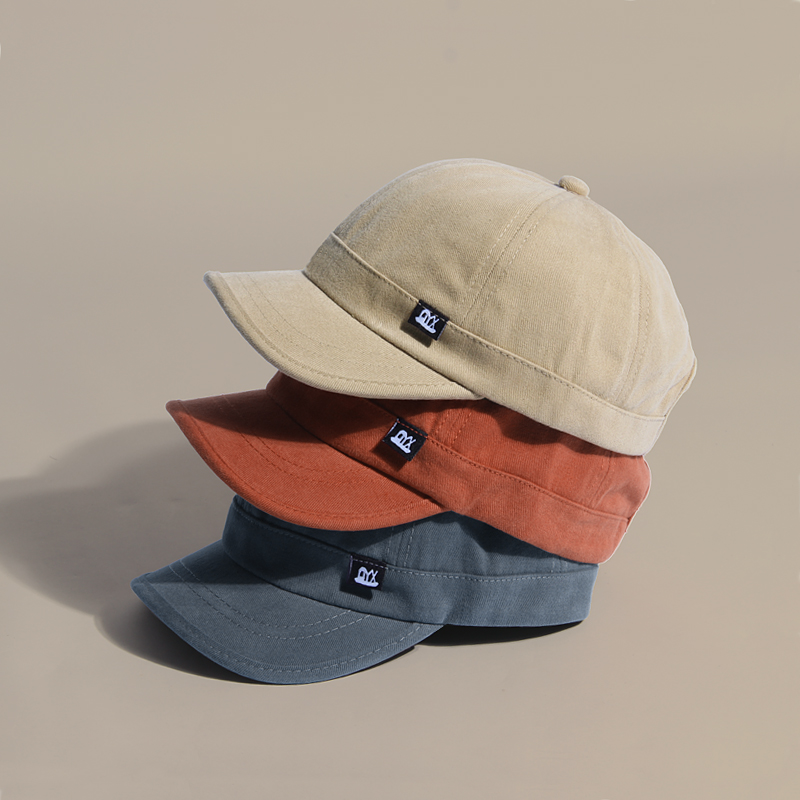 美式小标复古休闲风软顶短檐帽