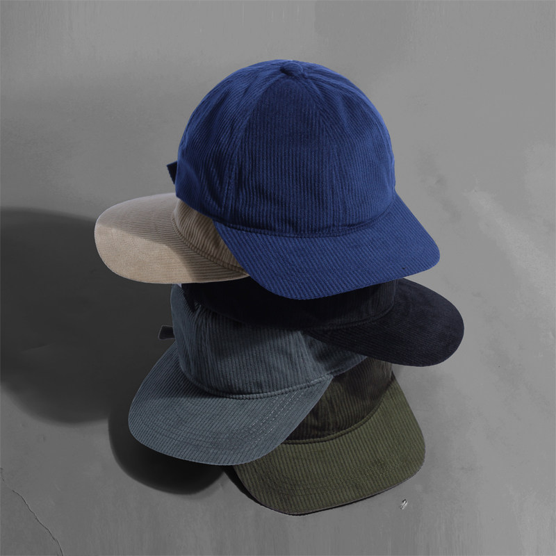 cityboy美式复古平沿棒球帽男女秋冬灯芯绒软顶潮牌嘻哈鸭舌帽子