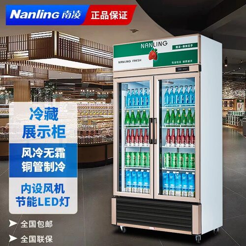 南凌立式玻璃门展示柜冷藏冷冻冰柜保鲜冰箱商用冷柜饮料啤酒