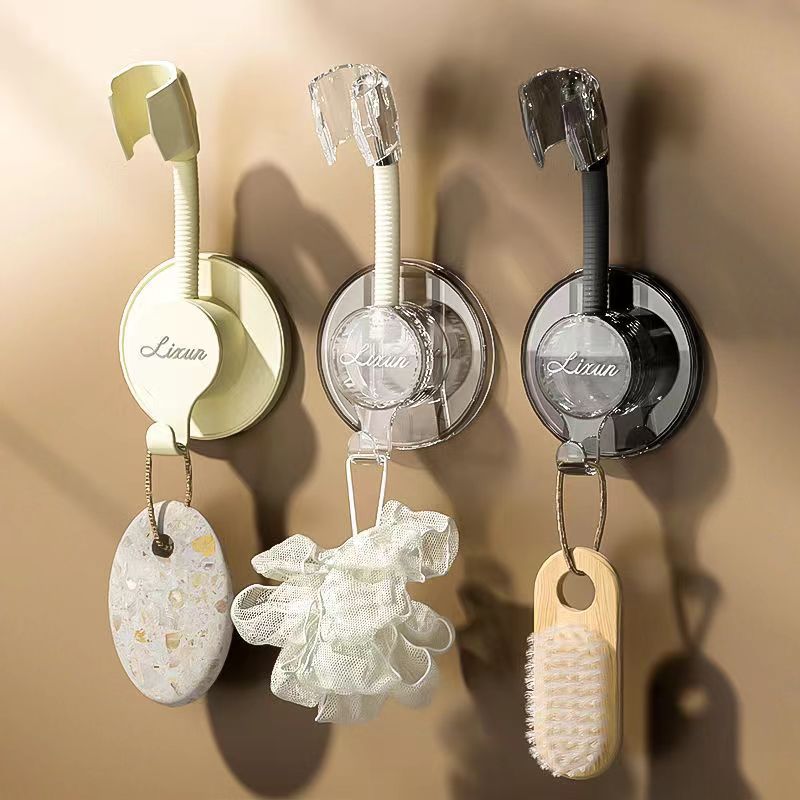 免打孔花洒支架结实淋浴喷头万向可调节花洒底座带挂钩无痕壁挂式