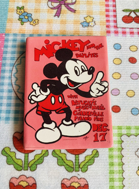 出口外贸陶瓷冰箱贴多巴胺粉红色米奇micky复古磁铁