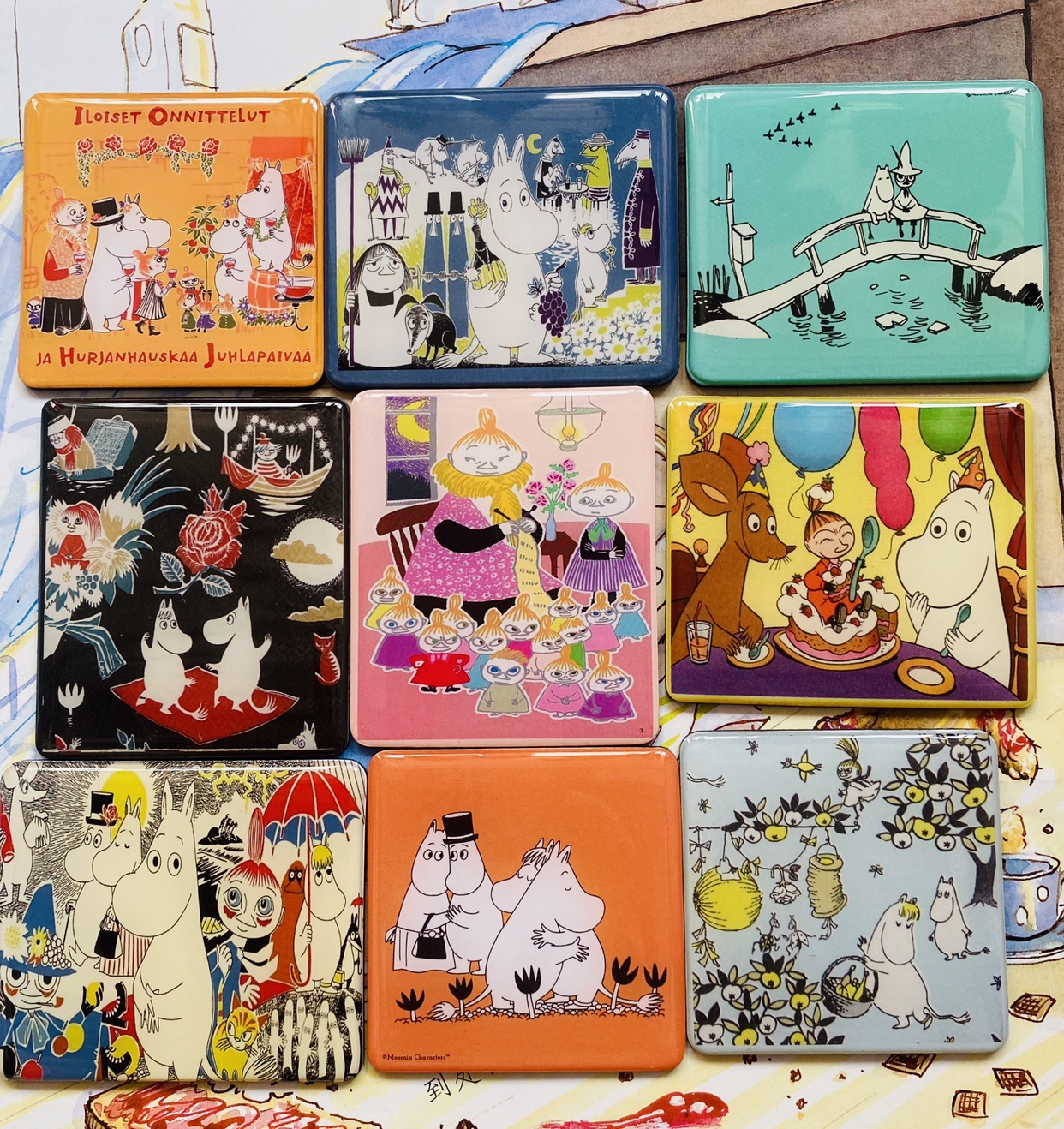 出口外贸姆明Moo.min超大磁性冰箱贴便签磁性贴（第七季）