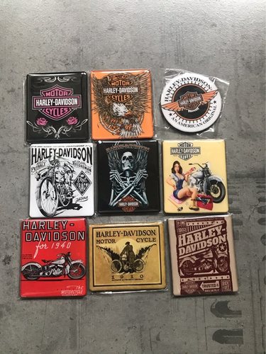 哈.摩托车超大磁性冰箱贴