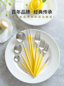 采购产品Cutipol刀，叉子，勺子和筷子风格的家庭可爱的不锈钢牛
