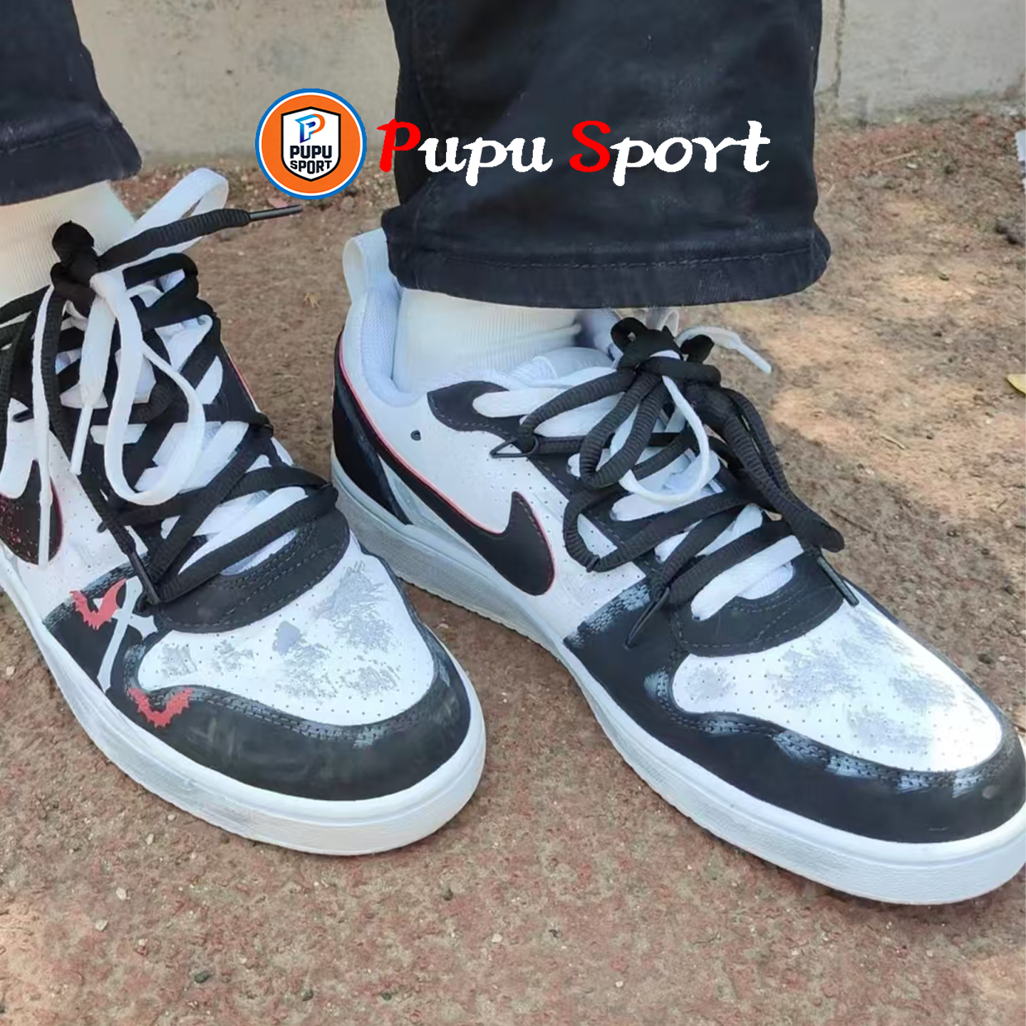 【定制球鞋】Nike Court Borough 暗夜十字 黑白灰,运动鞋new,板鞋,淘宝优惠券,粉丝福利购,淘宝优惠卷