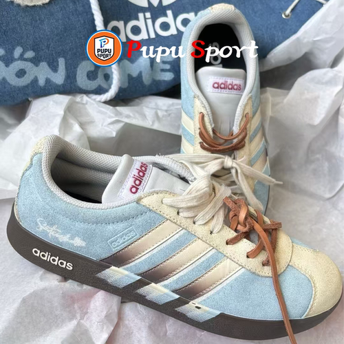 【定制球鞋】adidas neo VL Court 2.0 蓝调苏打 adidas
