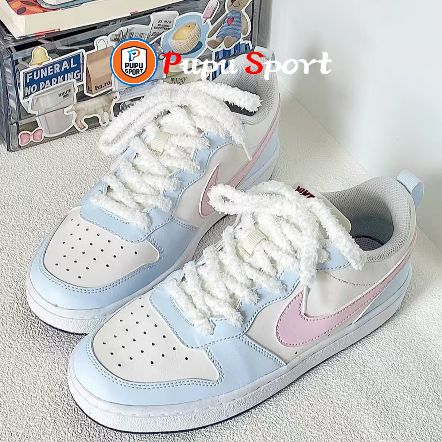 定制球鞋】Nike Court Borough PEEKABOO 海盐奶泡,运动鞋new,板鞋,淘宝优惠券,粉丝福利购,淘宝优惠卷