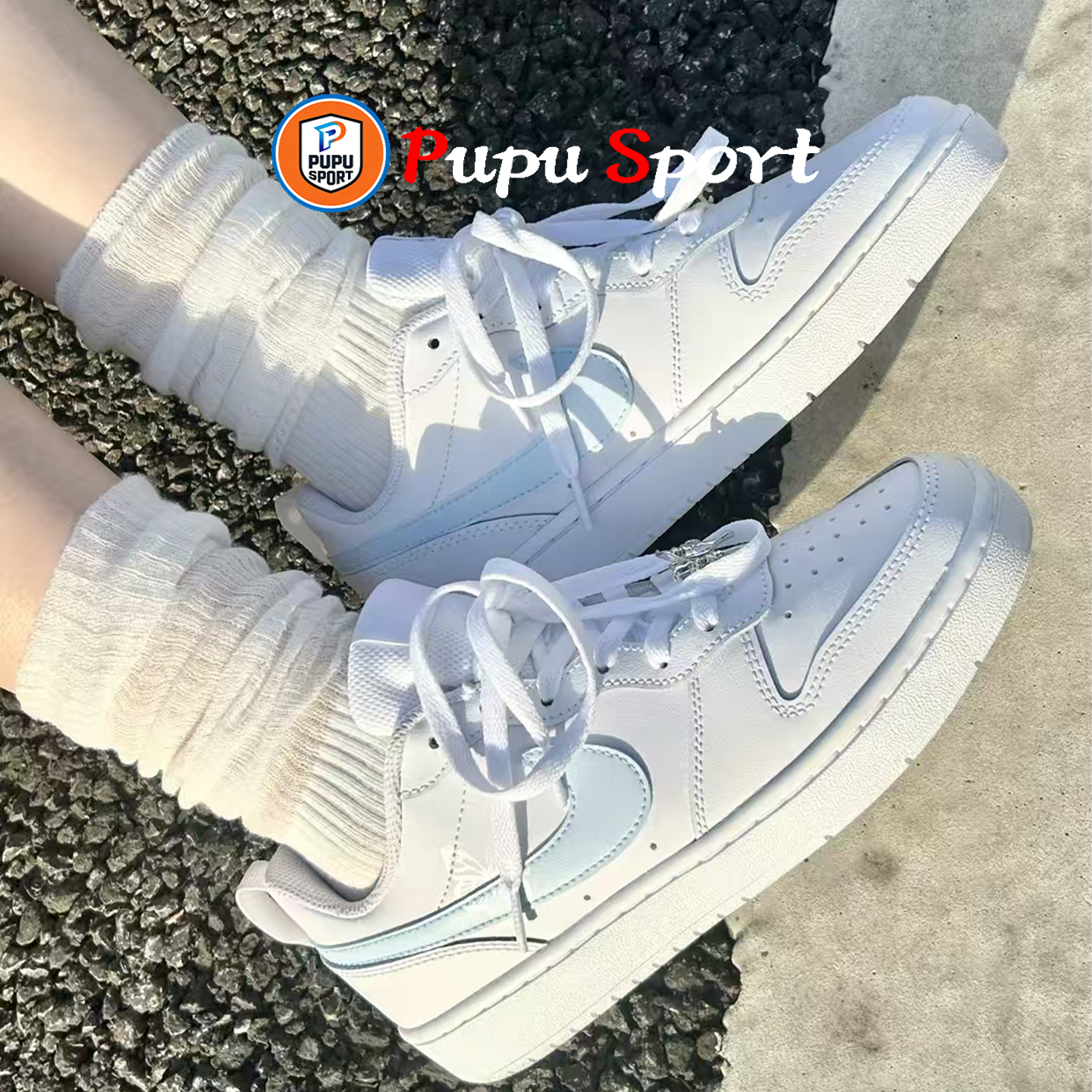 【定制球鞋】 Nike Court Borough蓝银蝴蝶 手绘 耐磨 低帮 板鞋,运动鞋new,板鞋,淘宝优惠券,粉丝福利购,淘宝优惠卷