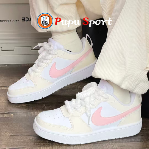 定制球鞋Nike Court 懒猫缝纫机 奶油樱花 多巴胺 甜妹 女子板鞋