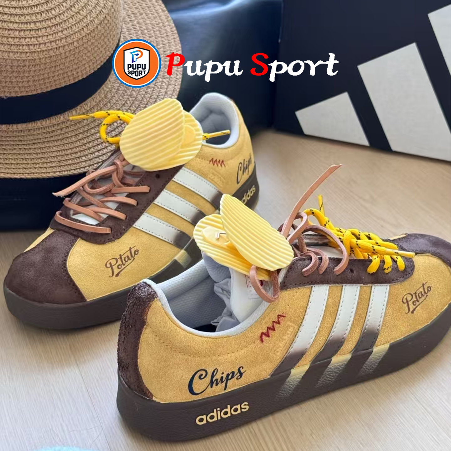 Adidas neo VL 薯愿潮流时尚小黄鞋低帮百搭休闲板鞋男女鞋定制鞋