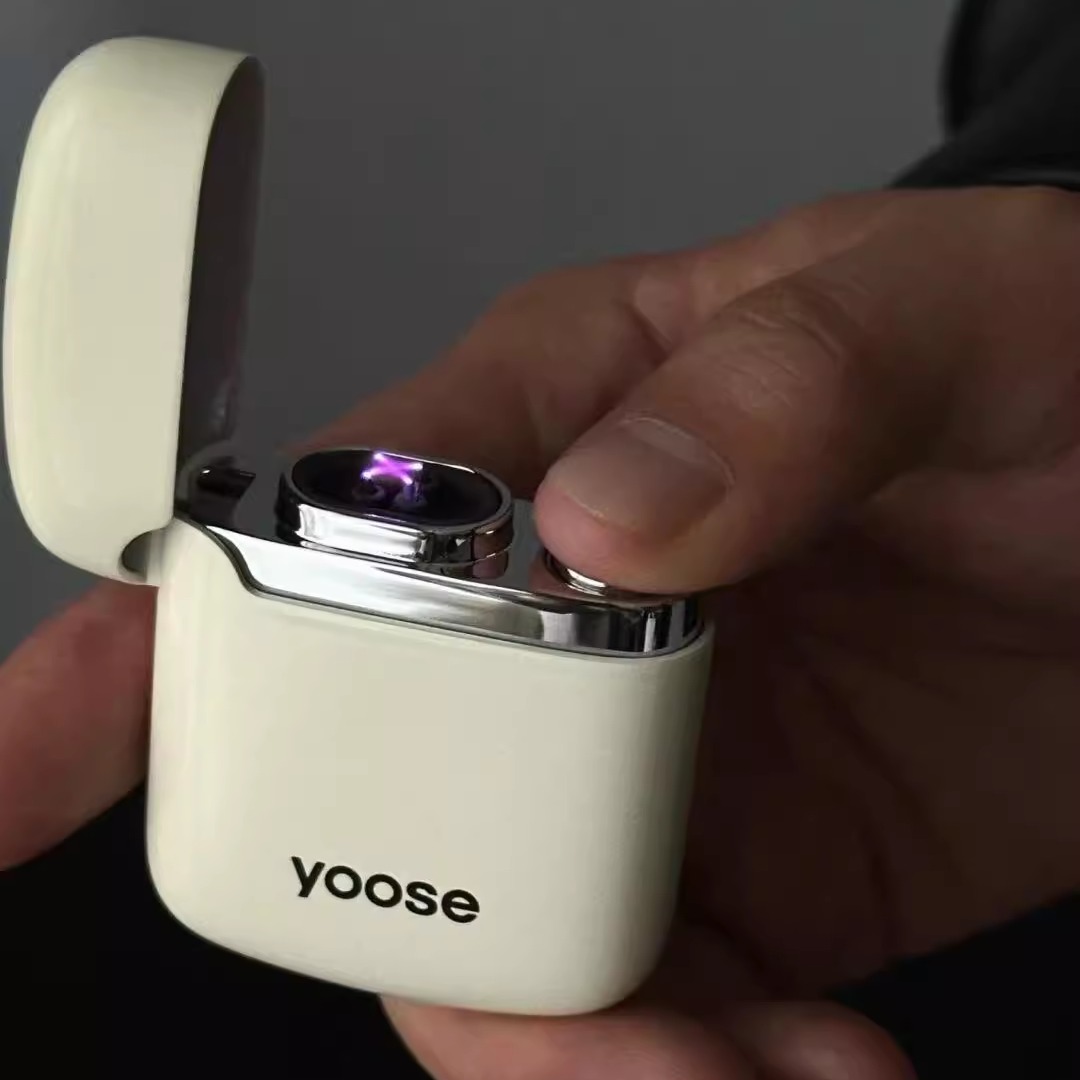 yoose有色充电防风双电弧打火机