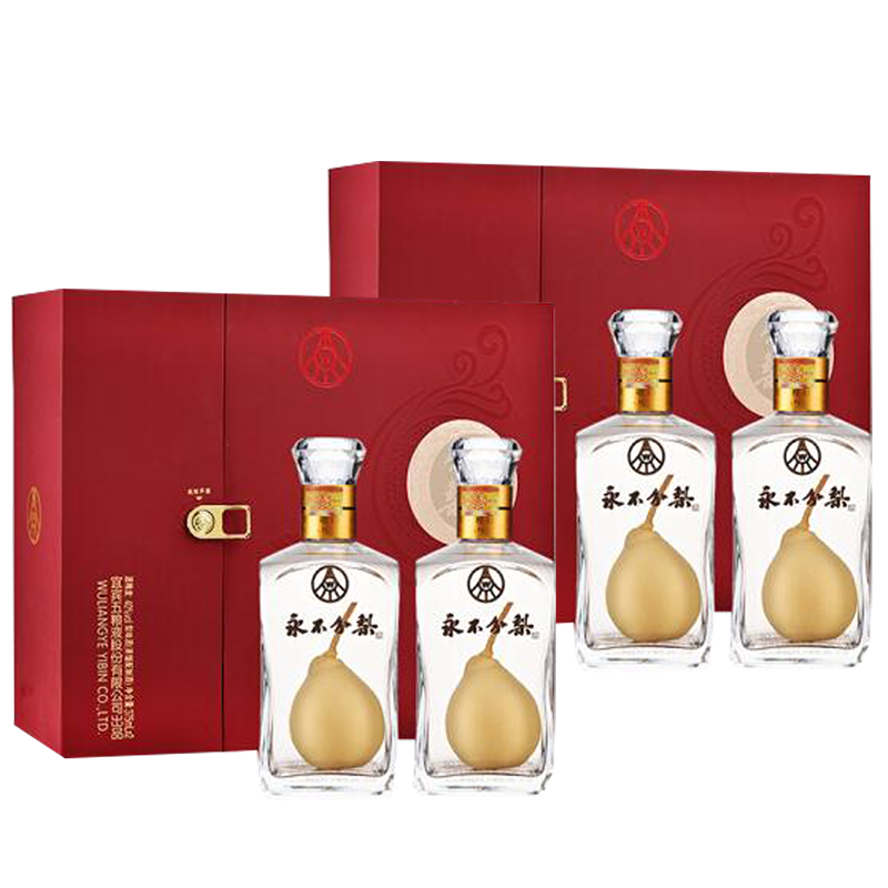 永不分梨 收藏酒礼品酒  40度小方盒375ml*4瓶整箱装河北邯郸特产