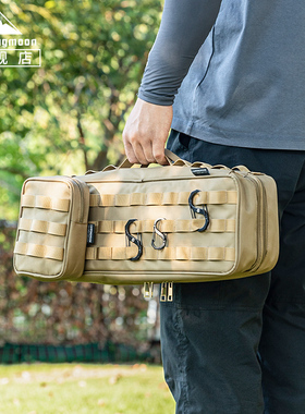 柯曼BK-40便携手提战术包 加长野营工具收纳内含附件腰包复古挂包