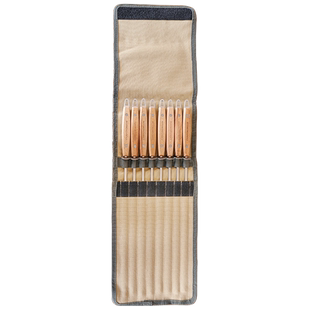 柯曼不锈钢榉木柄扁烧烤叉签子烤针K480带拨片8支套装牛羊肉签子