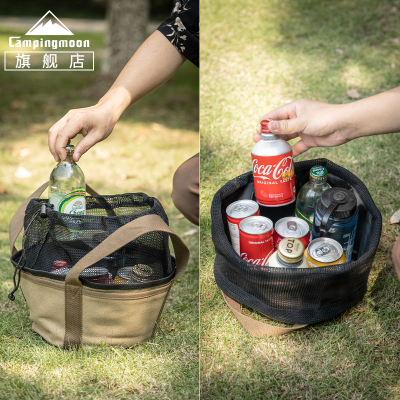柯曼野餐锅具收纳包珍珠棉布防碰撞大容量户外野餐多用手提工具包
