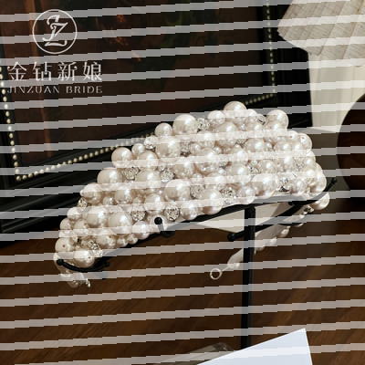 ETE新娘珍珠皇冠头饰高定款