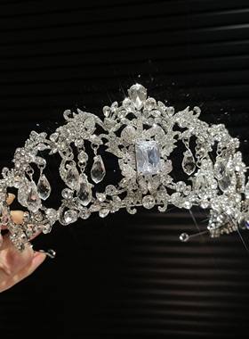 金钻新娘ETE锆石水钻皇冠头饰新娘结婚大气婚礼主纱配饰发饰新款