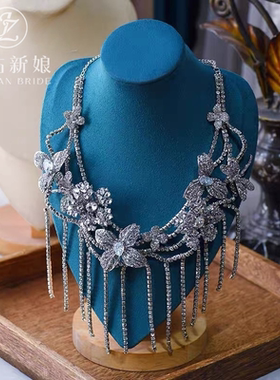 新娘项链超闪高级感大气