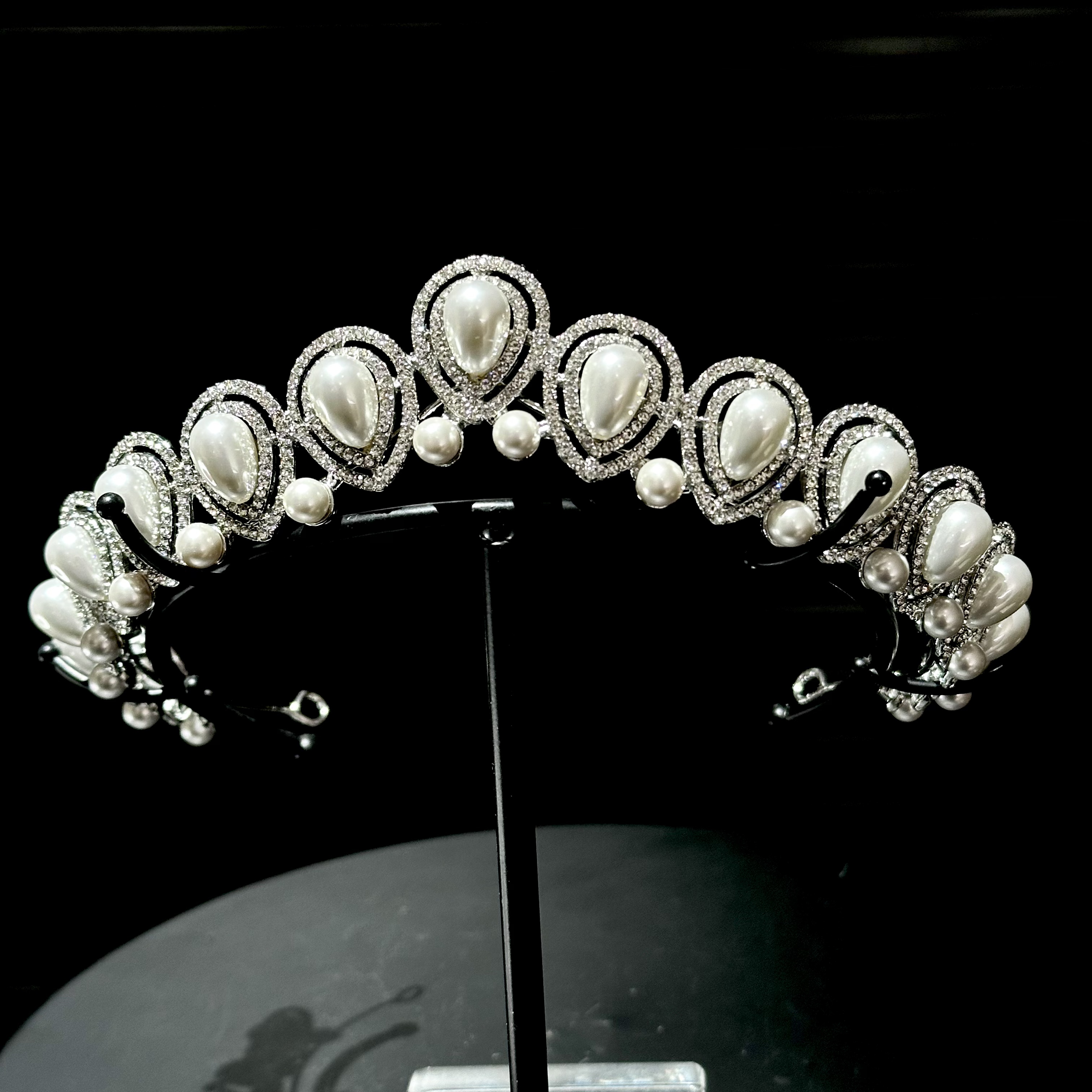金钻新娘ETE珍珠锆石皇冠发饰