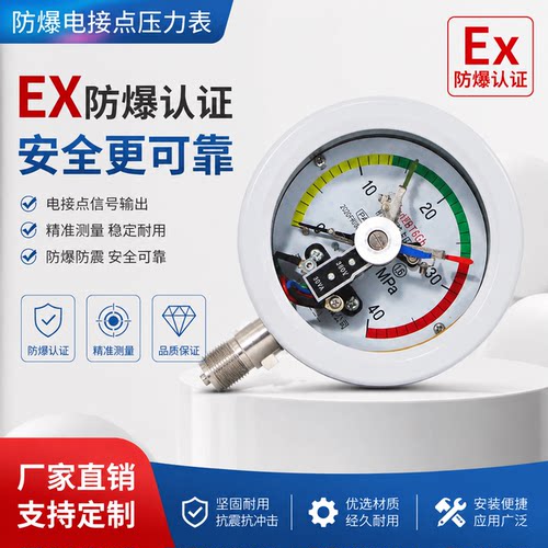 YTX-100B防爆电接点压力表隔爆型