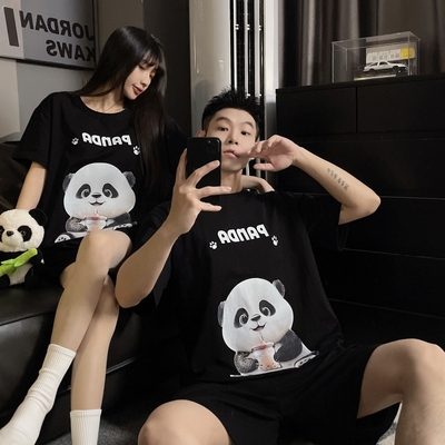 2套价佰伦熊情侣睡衣夏季纯棉短