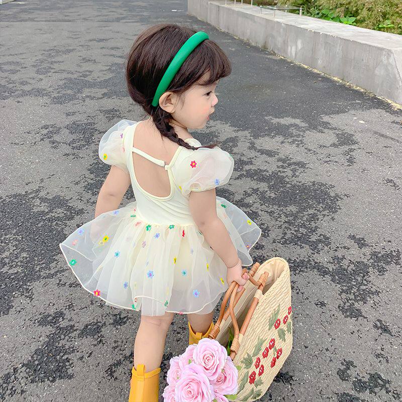 女童泳衣夏季新款儿童沙裙式游泳泳衣裤