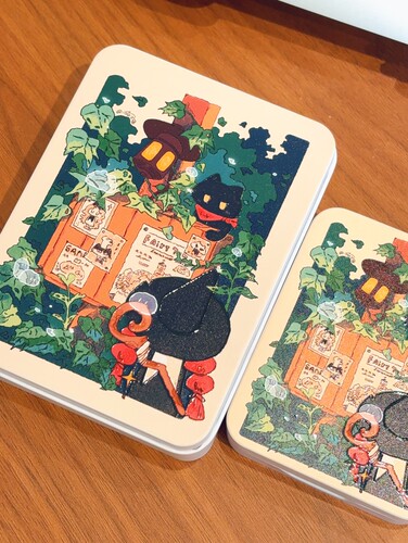 三喵原创治愈系小魔女插画铁盒