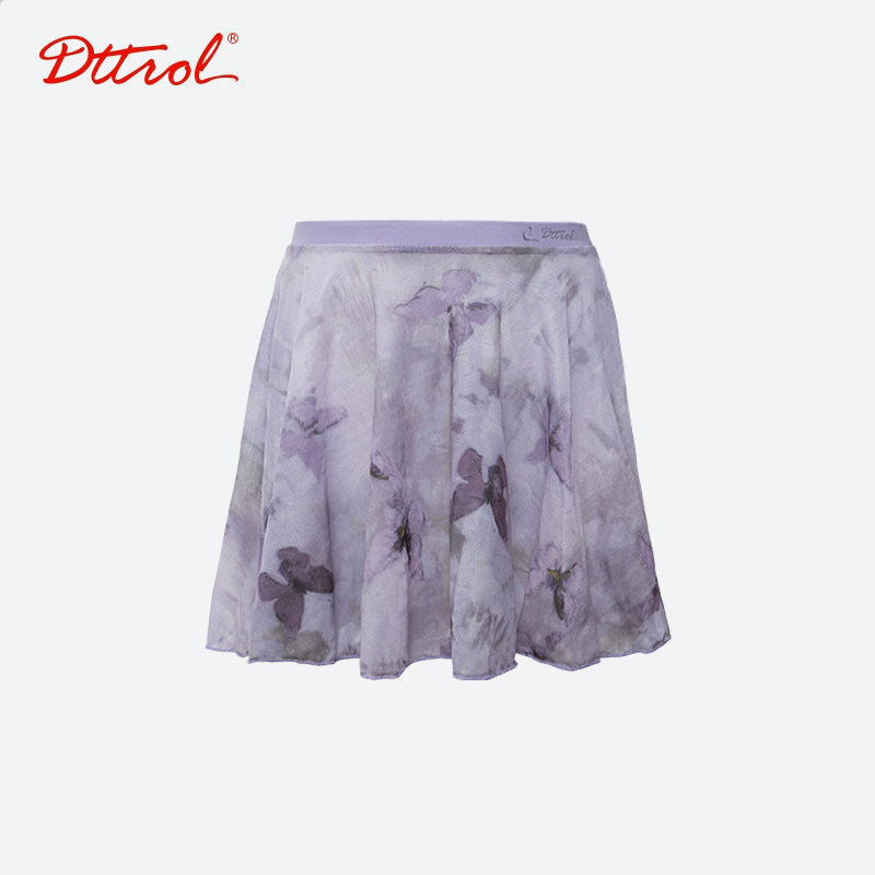 笛雀儿儿童芭蕾舞裙网纱印花半裙