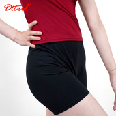 紧身低腰平角裤 芭蕾瑜伽健身舞蹈裤 女夏黑色三分裤 笛雀儿舞蹈短裤