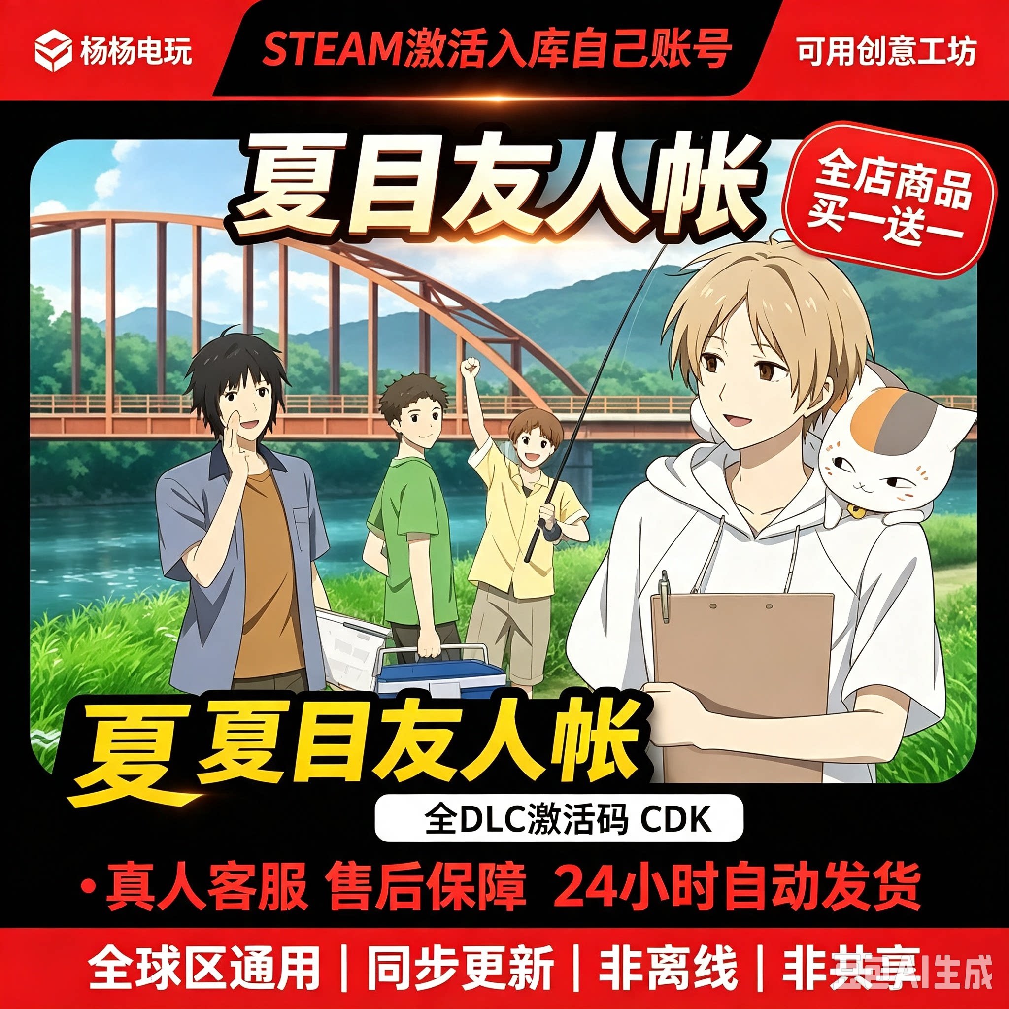 Steam正版 夏目友人帐 叶月之记 激活码CDKey入库全DLC国区区