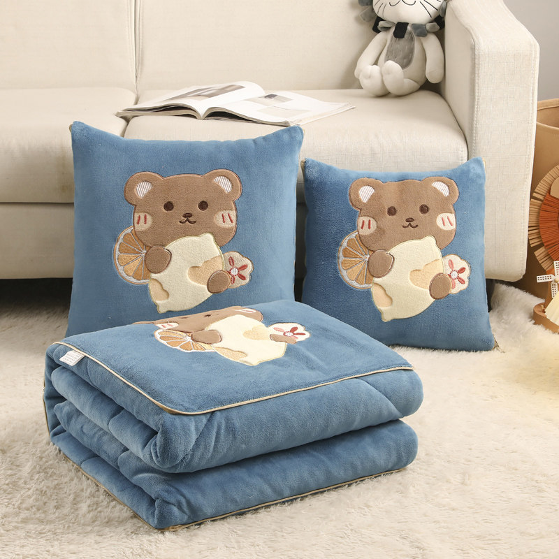 加绒加厚两用抱枕被子两用牛奶绒抱枕午睡毯小熊抱枕车用小棉被,居家布艺,抱枕被,淘宝优惠券,粉丝福利购,淘宝优惠卷