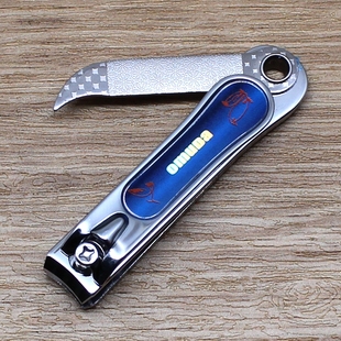 欧美达中号平口指甲刀高档家用指甲钳便携式单个装指甲剪独立锉刀