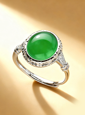 新手工diy镶嵌戒指空托翡翠戒托