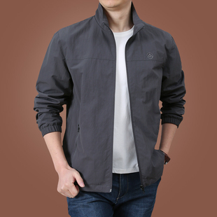 春季外套男宽松休闲速干上衣男士夹克春秋款衣服2024新款男装外衣