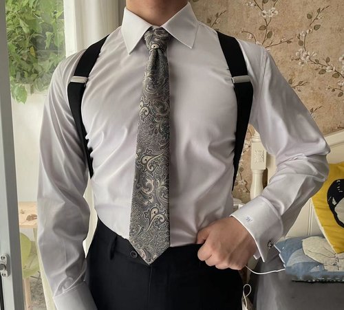 英伦枪套式背带夹西裤吊带肩带