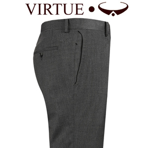 富绅西裤优质灰色男士夏装商务男装正装裤单褶抗皱直筒西装裤长裤