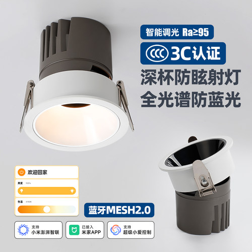 智能调光护眼防眩见光不见灯射灯