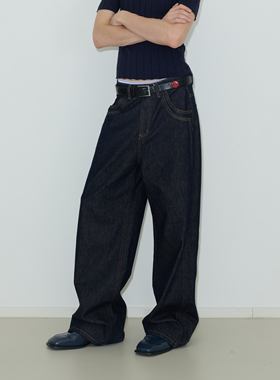 weave 百搭底牌 经典原牛单宁色宽松直筒休闲松弛廓形牛仔裤