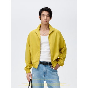 防晒服运动外套上衣 姜黄色立领夹克男女春夏薄款 weave 户外美学