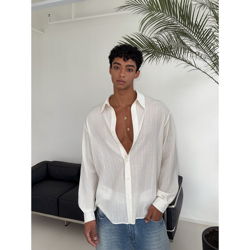 weave沙滩日常高级浅沙白衬衫