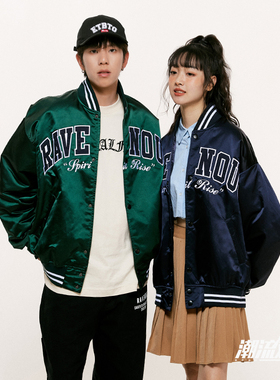 RAVENOUS贴布绣尼龙棒球夹克男同款棒球服外套