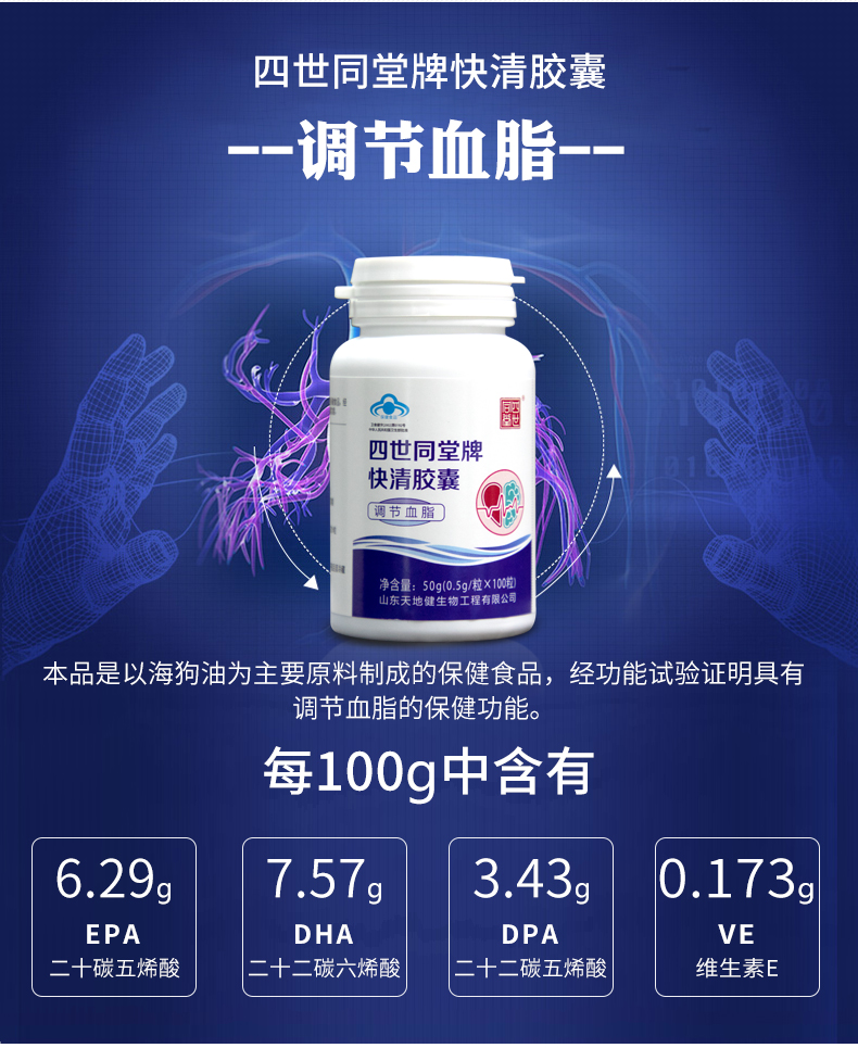 四世同堂快清胶调节血脂降三高