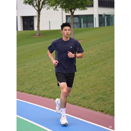 夏季男士速干拼接短袖T恤
