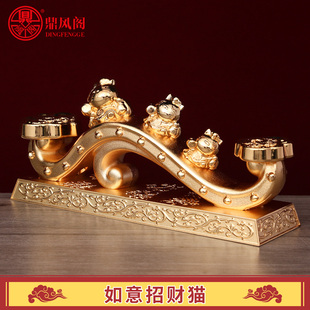 现货正品李居明2026马年吉祥物九运如意招财猫摆件东北招财装饰