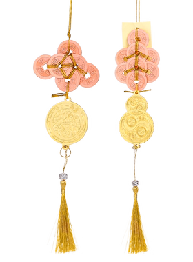 原装李居明2026六八铜钱吉祥物