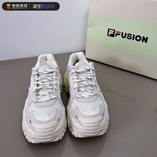 FILA斐乐潮牌硬糖鞋 T12W135211FMM 棉花糖银女厚底休闲运动老爹鞋