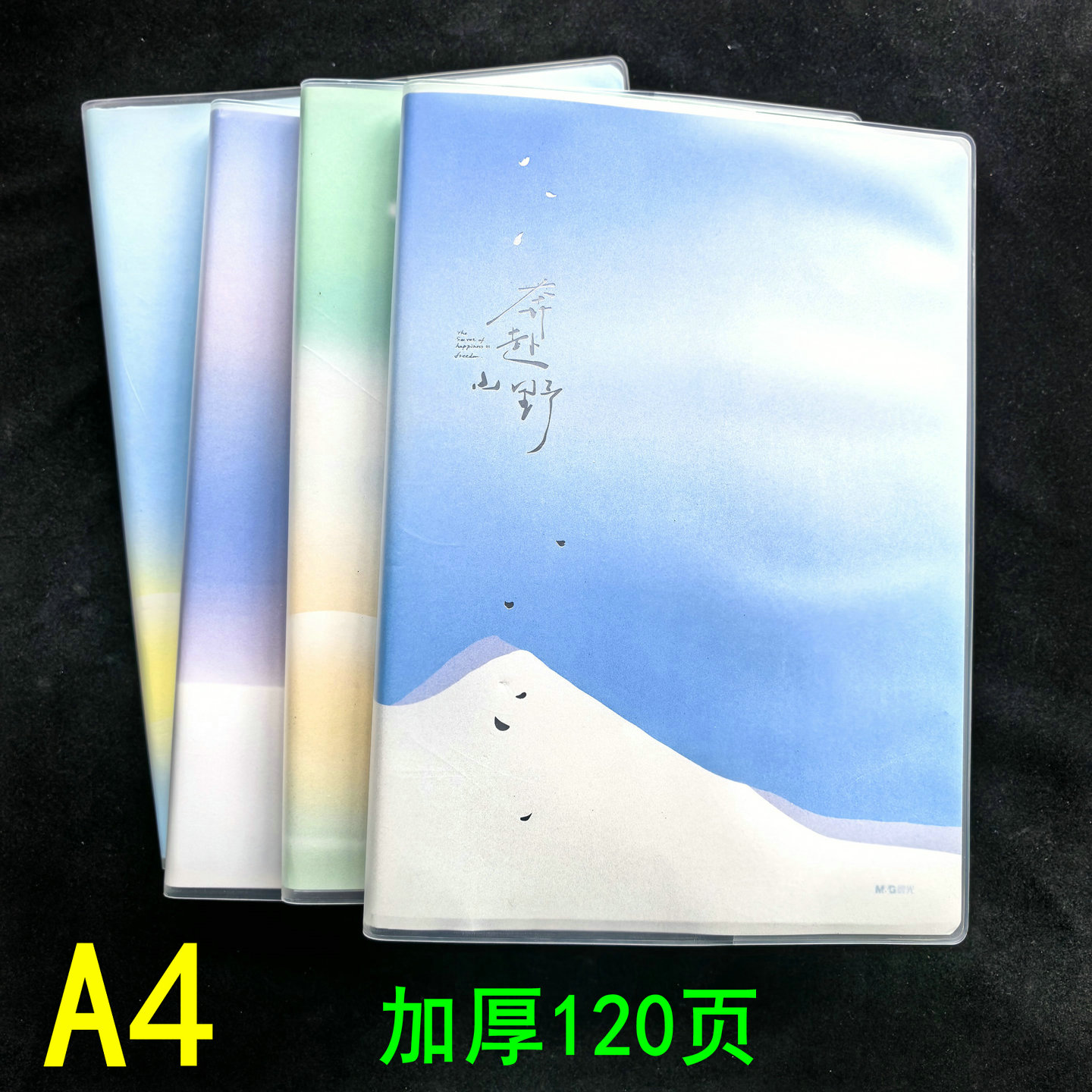 晨光A4学生加厚大胶套本横线本